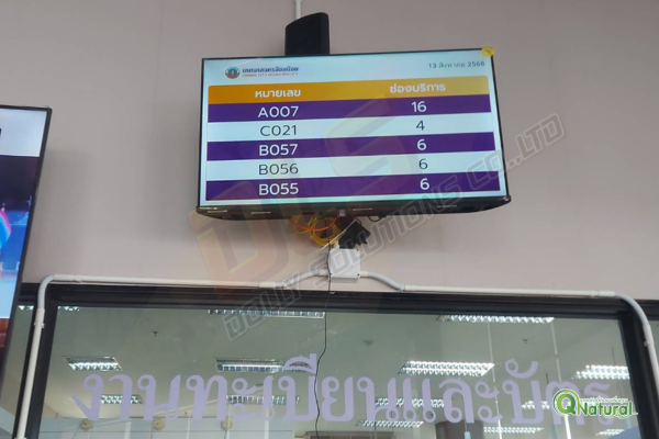 ผลงานการติดตั้ง ตู้กดคิว Android qs-qd05