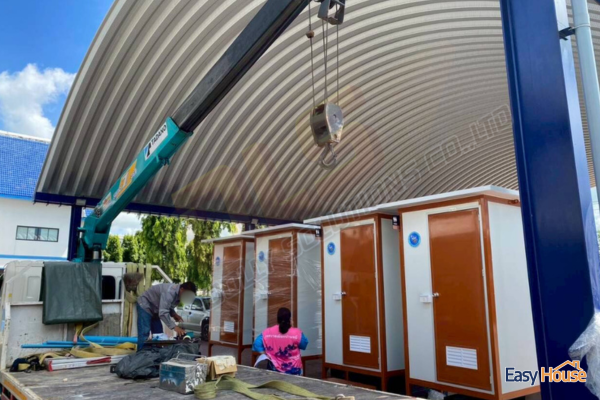 ห้องน้ำสำเร็จรูป TEH-TL03 กำลังติดตั้ง