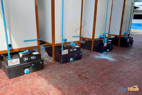 ห้องน้ำสำเร็จรูป TEH-TL03 กำลังติดตั้งด้านหลัง