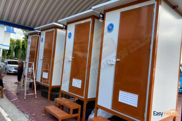 ห้องน้ำสำเร็จรูป TEH-TL03 กำลังติดตั้งด้านหน้า