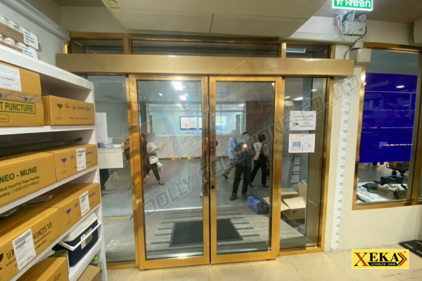 ประตูอัตโนมัติ โรงพยาบาลติดตั้งเสร็จแล้ว