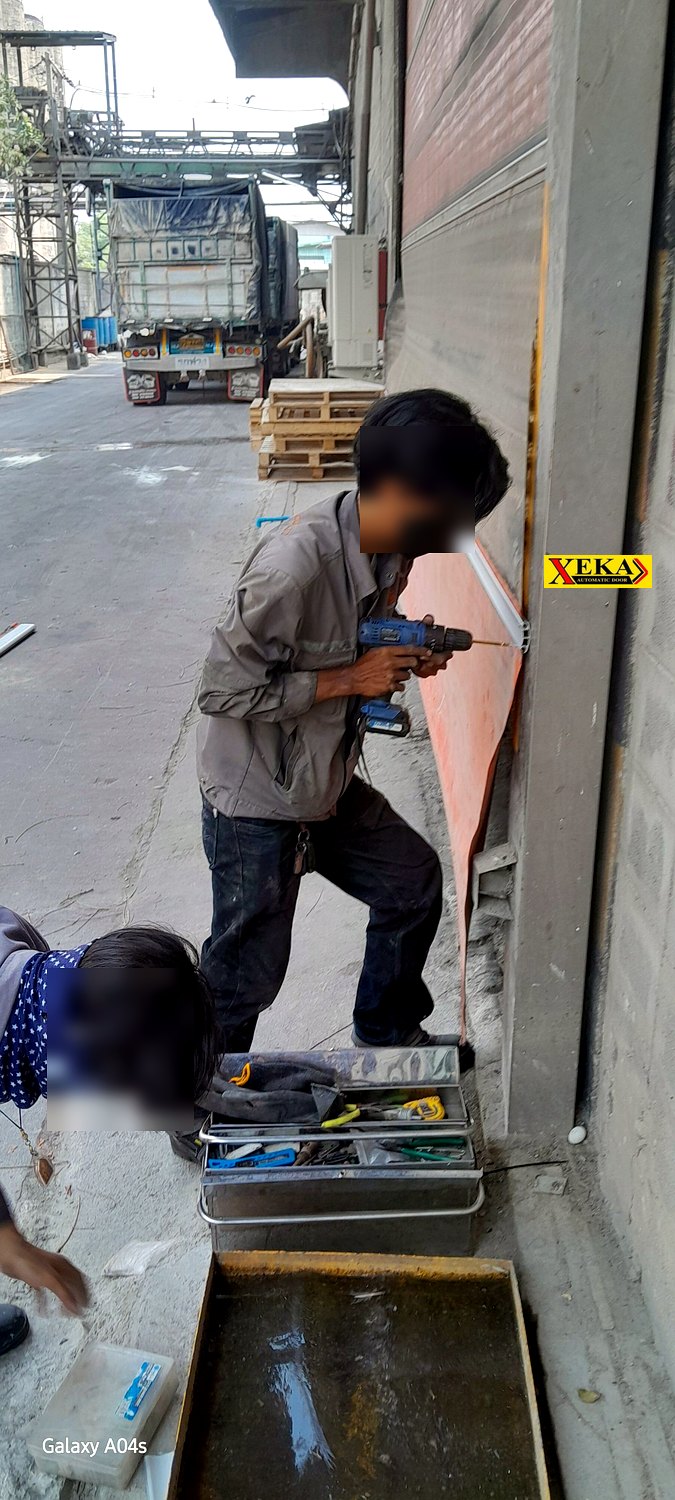 เซอร์วิสประตู PVC High Speed Doorหน้างานจริง